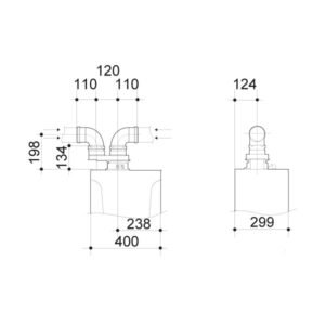 Dimensiones caldera de condensación BAXI Platinum Compact 30/30 F Eco