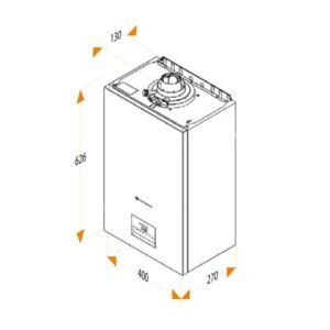 Dimensiones Caldera de Gas Ferroli Bluehelix HiTech RRT 28C